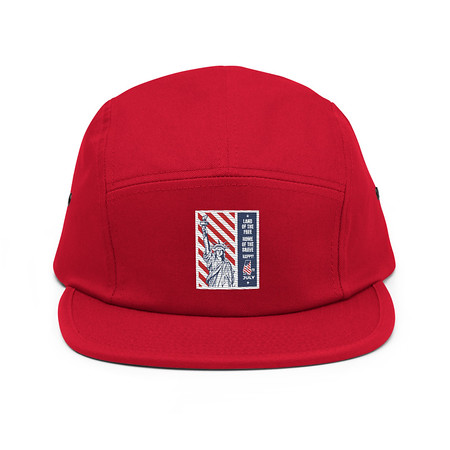 [ID: 92-G8] 4th of July 5 Panel Cap