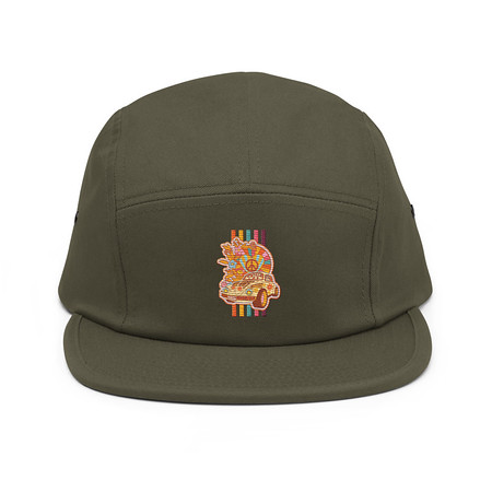 [ID: 92-G10] 60s flower power 5 Panel Cap