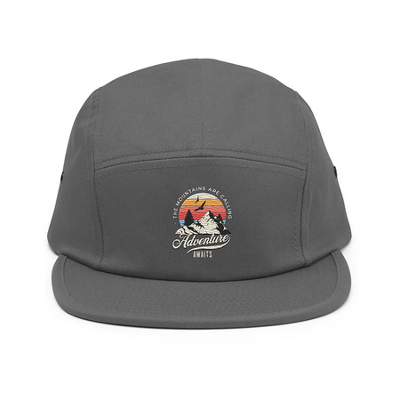 [ID: 92-G27] Adventure Await - Wilderness Camping 5 Panel Cap