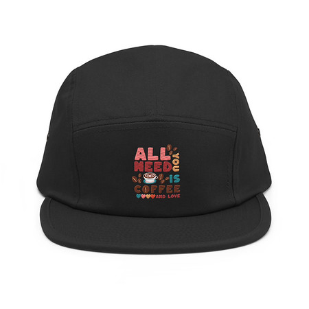 [ID: 92-G49] All You Need Is Coffee 5 Panel Cap