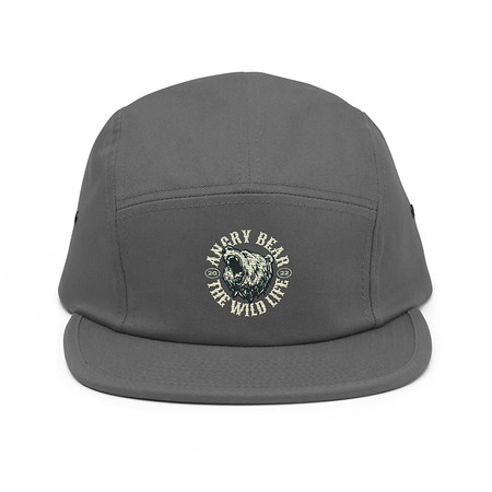[ID: 92-G83] Angry Bear - Wild Life Animal 5 Panel Cap