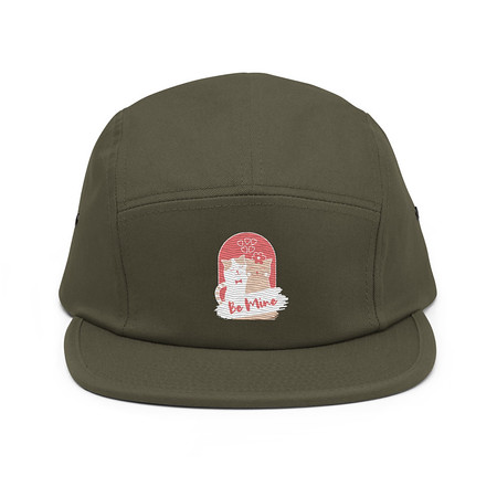 [ID: 92-G157] Be Mine - Cute Cat Couple 5 Panel Cap