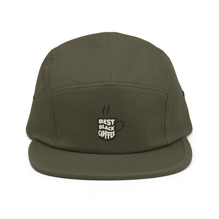 [ID: 92-G185] Best Black Coffee - Hot Cup 5 Panel Cap