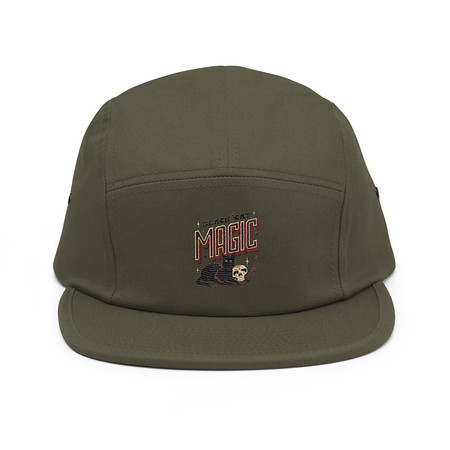 [ID: 92-G214] Black Cat Magic 5 Panel Cap