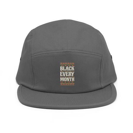 [ID: 92-G216] Black Every Month - African American History 5 Panel Cap