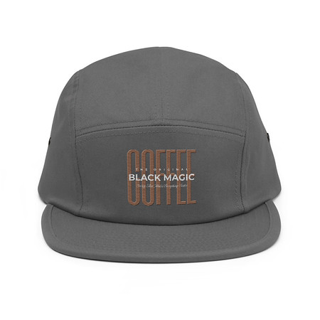 [ID: 92-G226] Black Magic - Minimal Modern Coffee Quote 5 Panel Cap
