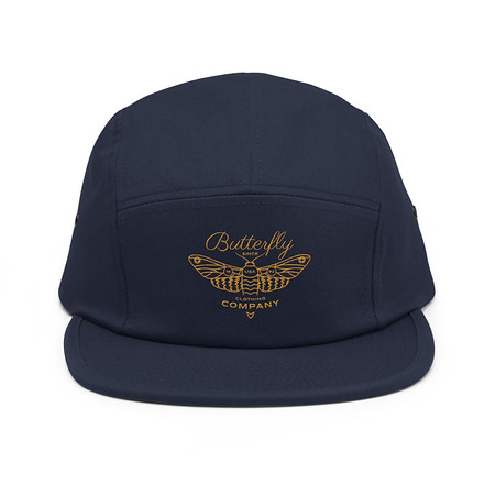 [ID: 92-G240] Blue Butterfly - Minimal 5 Panel Cap