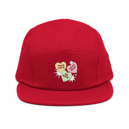 [ID: 92-G331] Candy Hearts - Valentine's Day 5 Panel Cap