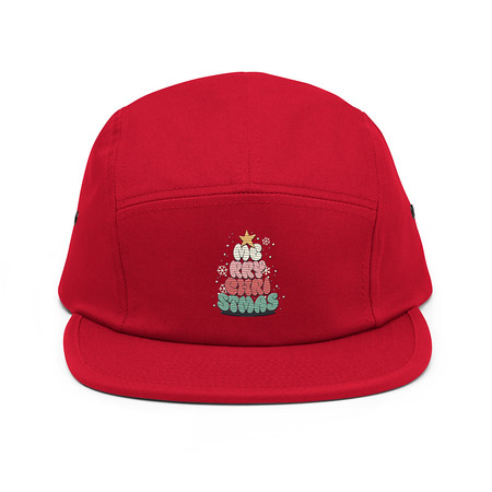 [ID: 92-G334] Cartoony Christmas Tree 5 Panel Cap