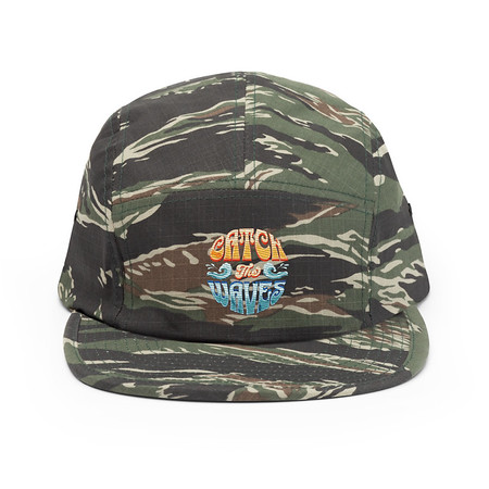 [ID: 92-G343] Catch the Waves - Beach Vibe 5 Panel Cap