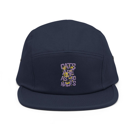 [ID: 92-G346] Cats are Astronauts 5 Panel Cap