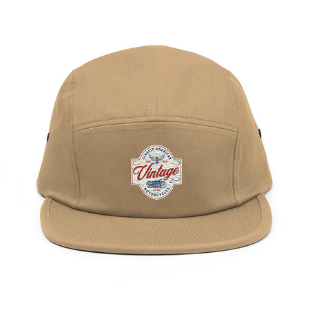 [ID: 92-G379] Classic American Motorcyles - Vintage 5 Panel Cap
