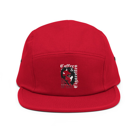 [ID: 92-G392] Coffee & Cigarettes 5 Panel Cap