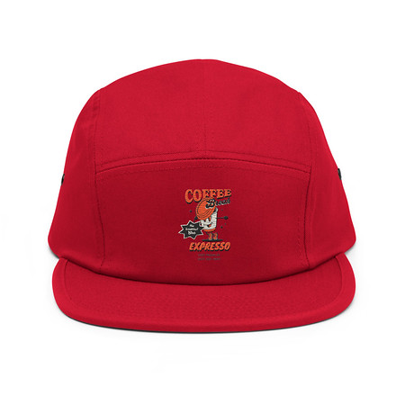 [ID: 92-G394] Coffee Break Cartoon Retro 90s  5 Panel Cap