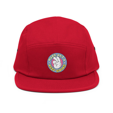 [ID: 92-G408] Colorful Fun Retro Style Badge 5 Panel Cap