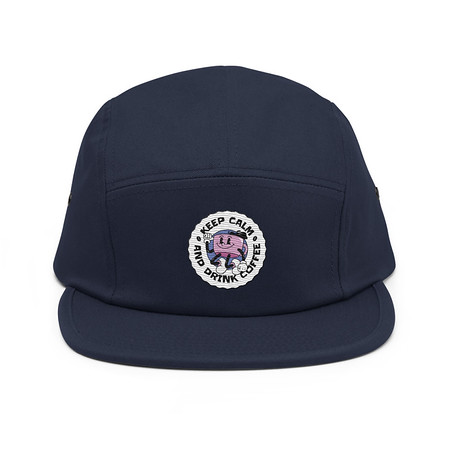 [ID: 92-G409] Colorful Fun Retro Style Coffee Quote 5 Panel Cap