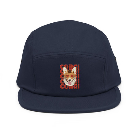 [ID: 92-G421] Corgi Loves - Cute Dog 5 Panel Cap