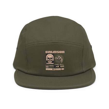 [ID: 92-G438] Crimson 5 Panel Cap