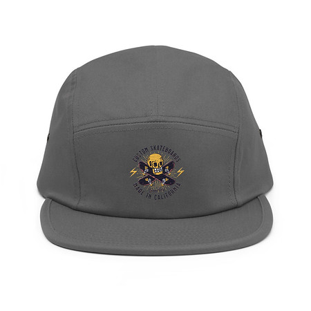 [ID: 92-G446] Custom Skateboards - Skull 5 Panel Cap