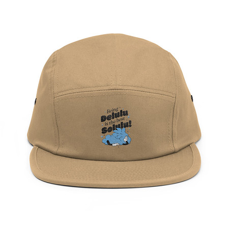 [ID: 92-G485] Delulu is the Solulu! - Typographic Cartoon Streetwear 5 Panel Cap