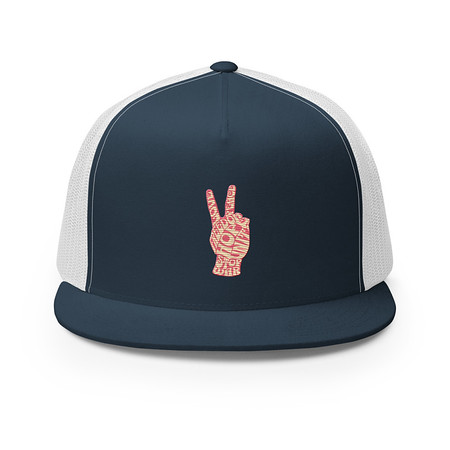 [ID: 100-G9] 60s challenge 5 Panel Trucker Cap