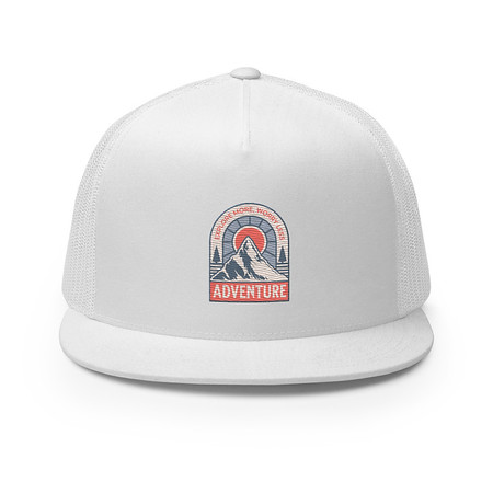 [ID: 100-G25] Adventure - Mountain Climbing 5 Panel Trucker Cap