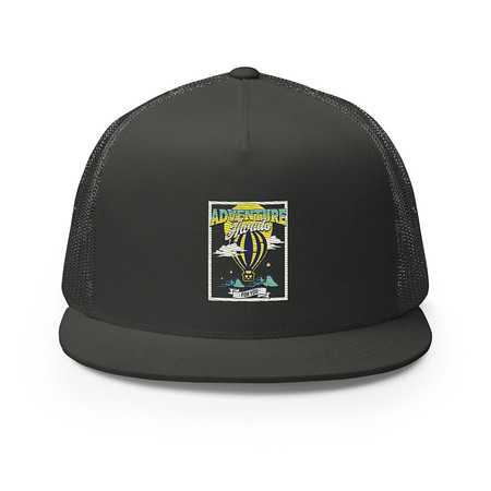 [ID: 100-G28] Adventure Awaits 5 Panel Trucker Cap