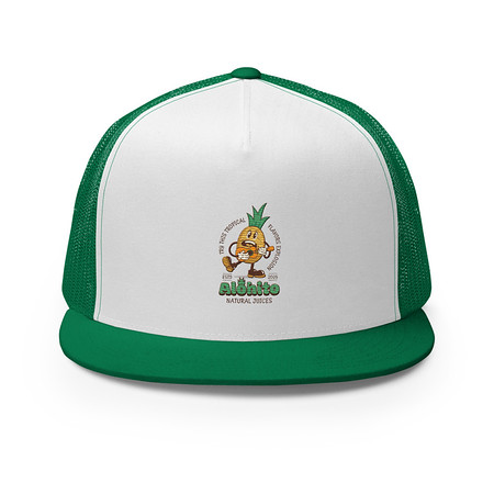 [ID: 100-G54] Alohito Natural Juices - Pineapple Mascot 5 Panel Trucker Cap