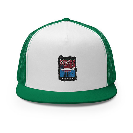[ID: 100-G59] America (3) 5 Panel Trucker Cap