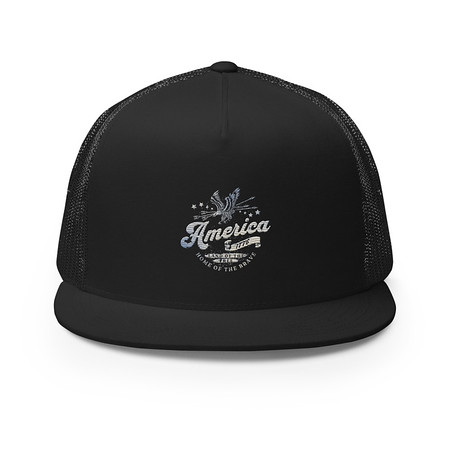 [ID: 100-G61] America 1776 5 Panel Trucker Cap