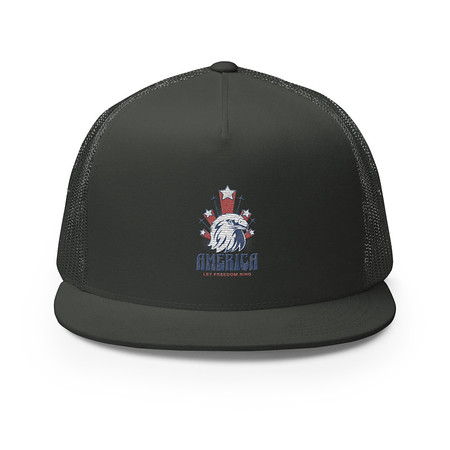[ID: 100-G63] America 5 Panel Trucker Cap