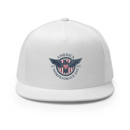 [ID: 100-G67] American Eagle Badge 5 Panel Trucker Cap