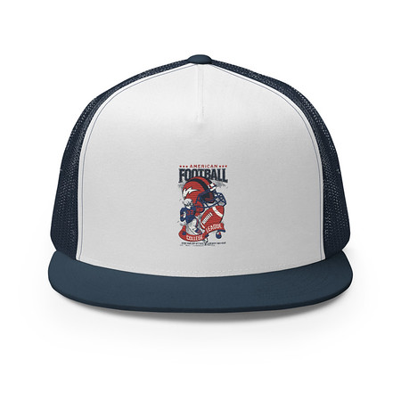 [ID: 100-G68] American Football - Athletic College League 5 Panel Trucker Cap