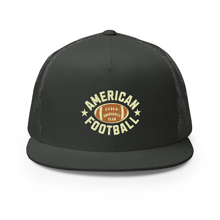 [ID: 100-G69] American Football - Athletic Sports 5 Panel Trucker Cap