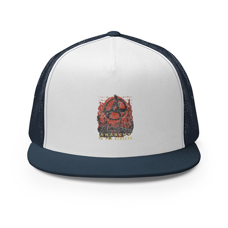 [ID: 100-G78] Anarchy In The Street 5 Panel Trucker Cap