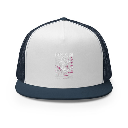 [ID: 100-G87] Anime Broken Wings - Neon Japanese Style 5 Panel Trucker Cap