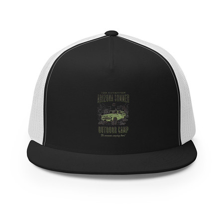 [ID: 100-G100] Arizona Outdoor Camp - Classic Truck 5 Panel Trucker Cap