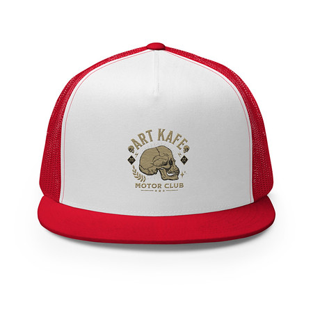 [ID: 100-G103] Art Kafe Motor Club 5 Panel Trucker Cap