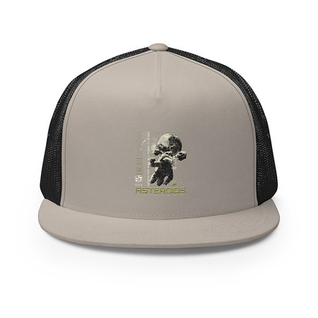 [ID: 100-G106] Asteroids 5 Panel Trucker Cap