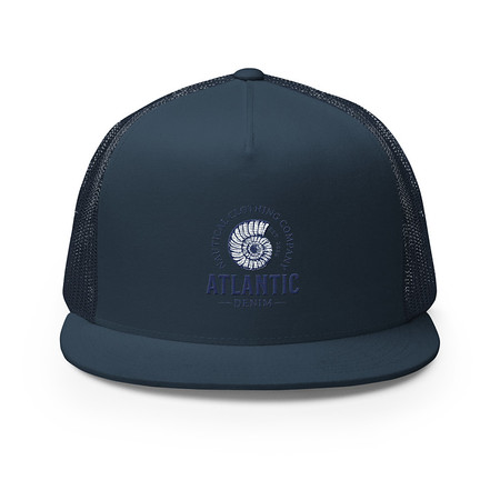 [ID: 100-G113] Atlantic Denim - Nautical 5 Panel Trucker Cap