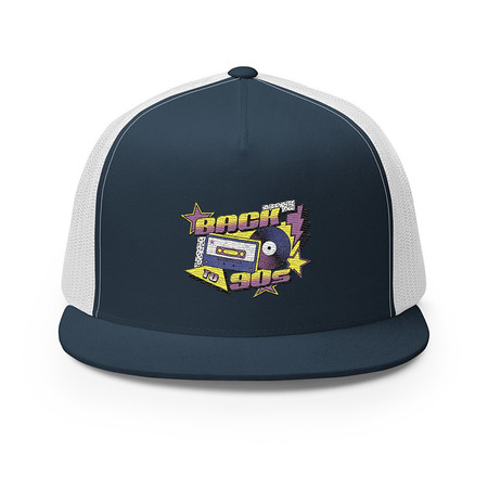 [ID: 100-G123] Back to 90s 5 Panel Trucker Cap