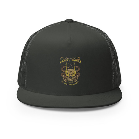 [ID: 100-G137] Band Merchandise Tour Illustration 5 Panel Trucker Cap
