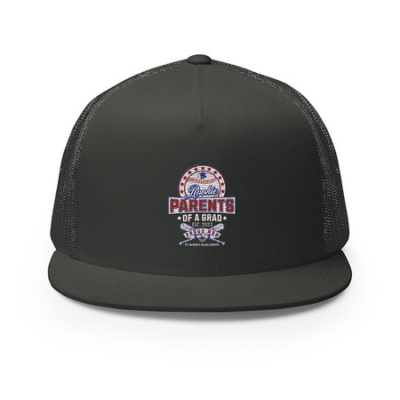 [ID: 100-G143] Baseball Mom Of A Graduate 5 Panel Trucker Cap
