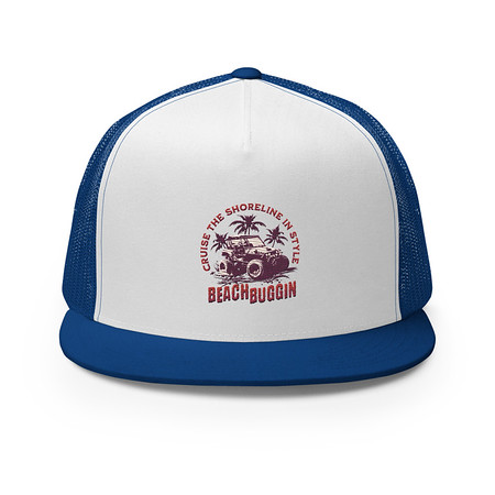 [ID: 100-G163] BEACH BUGGIN 5 Panel Trucker Cap