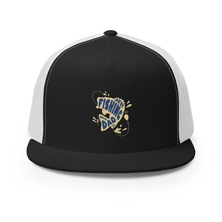 [ID: 100-G187] Best Fishing Dad - Typography 5 Panel Trucker Cap