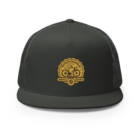 [ID: 100-G207] Bikecycle Station Co. - Sports 5 Panel Trucker Cap