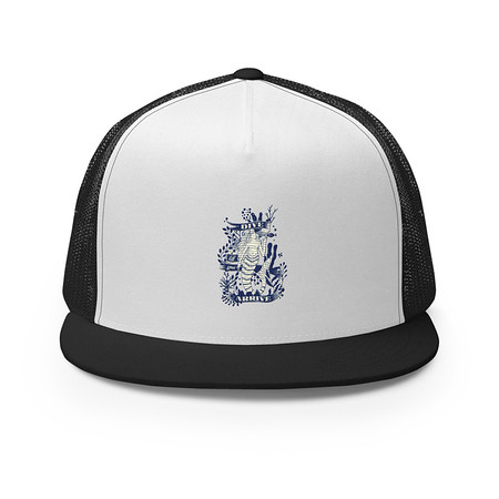 [ID: 100-G241] Blue Mermaid - Nautical 5 Panel Trucker Cap