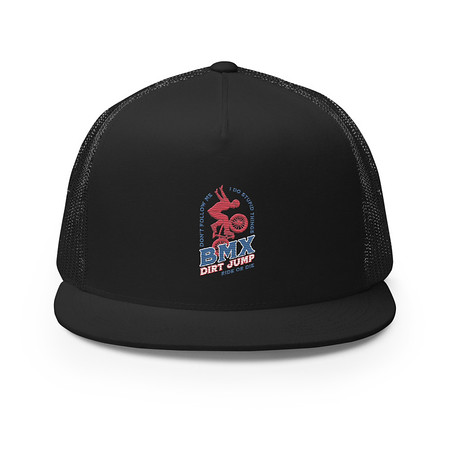 [ID: 100-G244] BMX Dirt Jump - Extreme Sports 5 Panel Trucker Cap