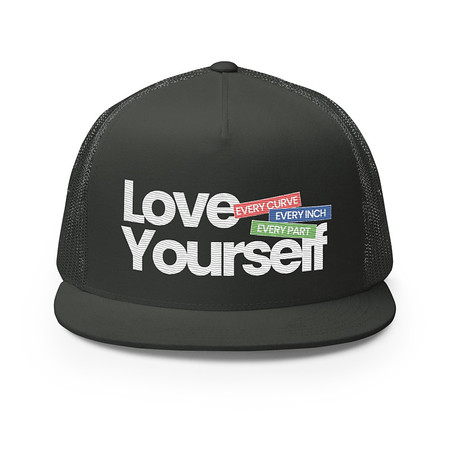 [ID: 100-G246] Body Positivity 5 Panel Trucker Cap