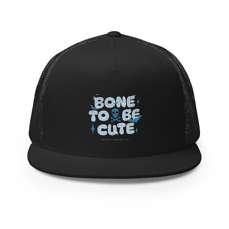 [ID: 100-G250] Bone To Be Cute - Halloween 5 Panel Trucker Cap